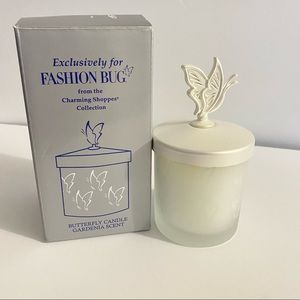Butterfly Candle Gardenia Discontinued Charming Shoppes Collection-NOS
